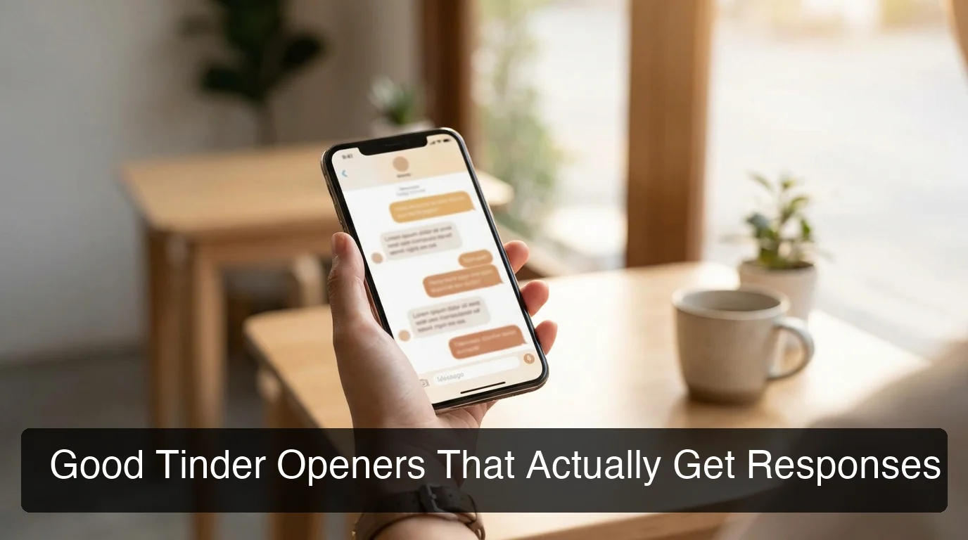 Good Tinder openers that actually get responses shown on a smartphone