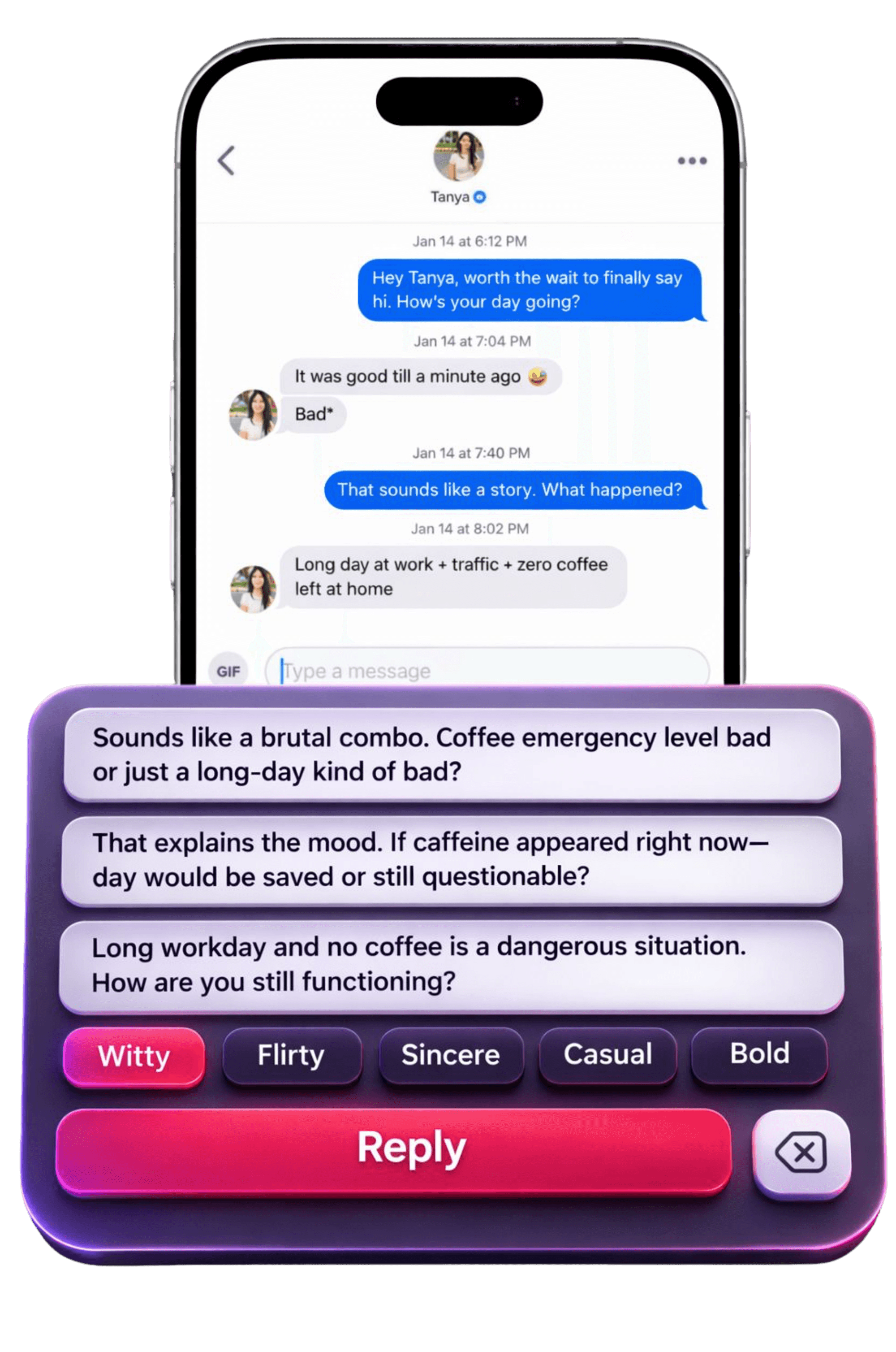 SLIDD AI tone selection screen