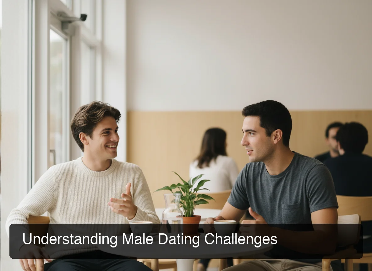 SLIDD dating advice for men — two men in casual conversation at coffee shop