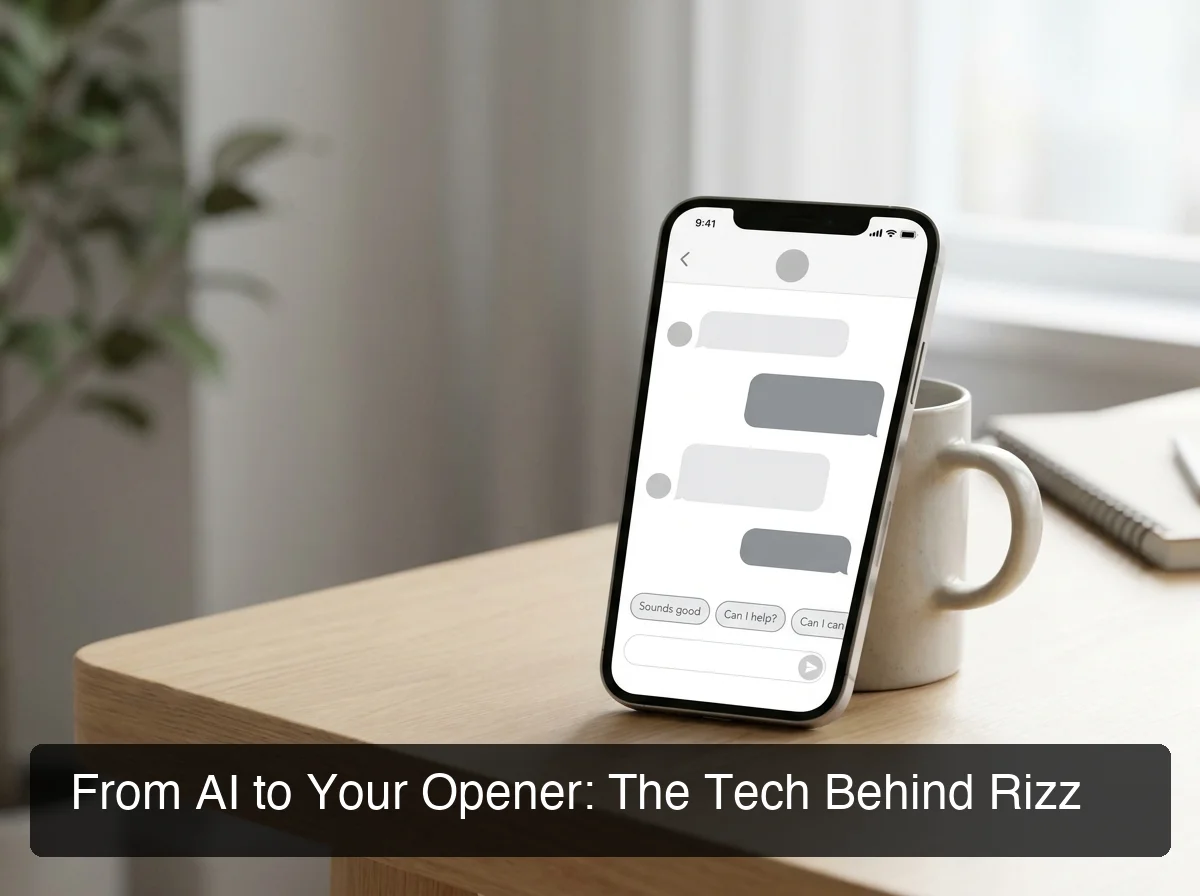 AI rizz tool showing how context-aware reply generation works from profile to message