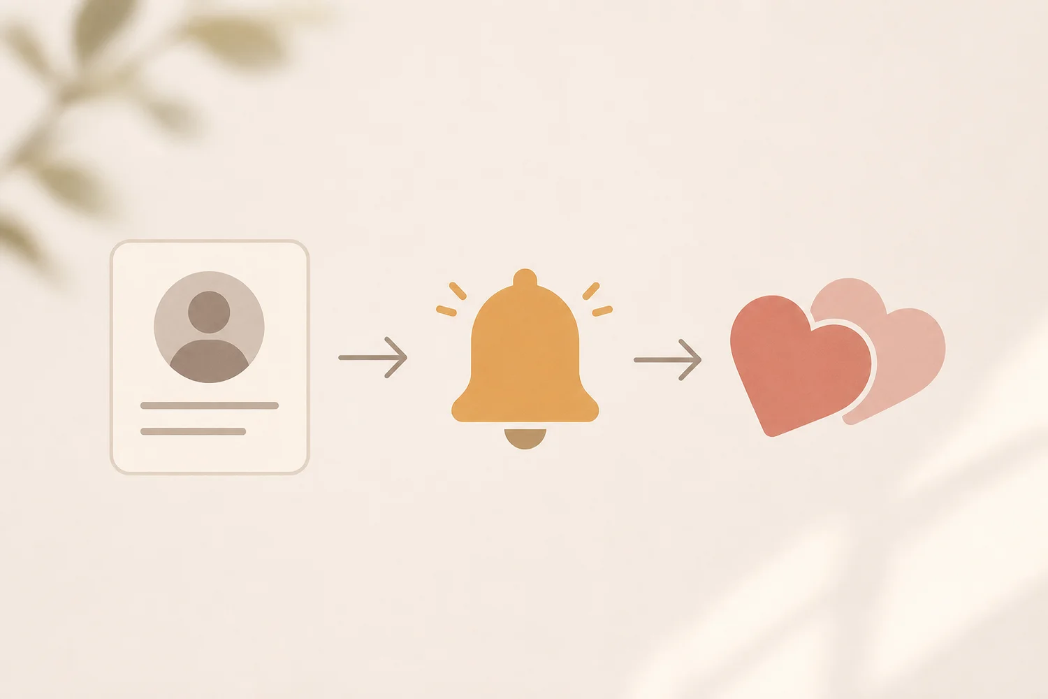 SLIDD AI recovery flow illustration showing a profile card, a notification, and a rematch moment for accidentally swiped left on tinder