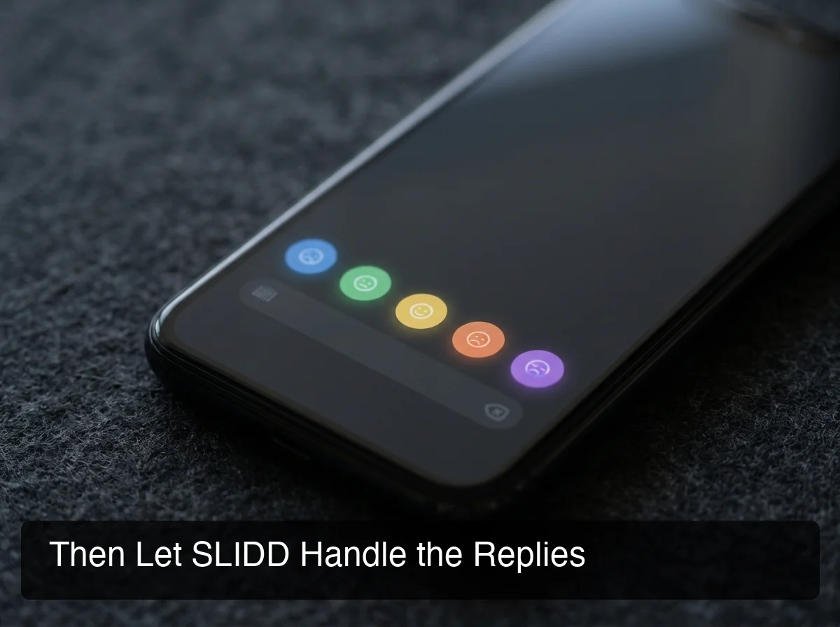 SLIDD AI keyboard with Flirty, Bold, Witty, Sincere, and Casual tone presets visible on a phone — tinder reply keyboard