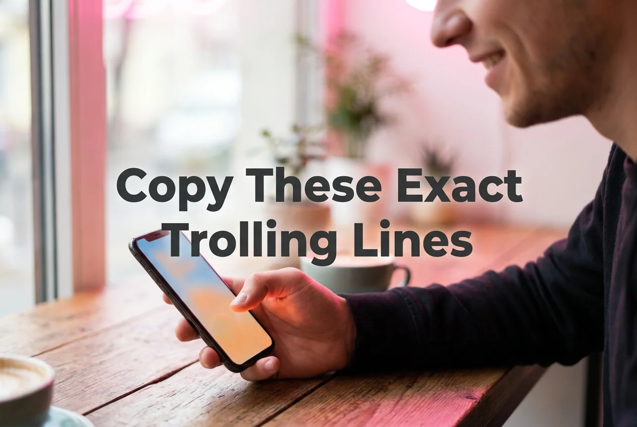 SLIDD AI witty tone preset generating trolling on Tinder lines shown as stacked chat bubbles