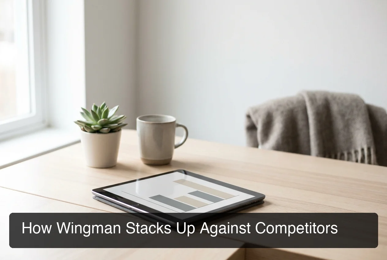 SLIDD AI competitor comparison table showing Wingman, Keys AI, YourMove across dating app assistants features