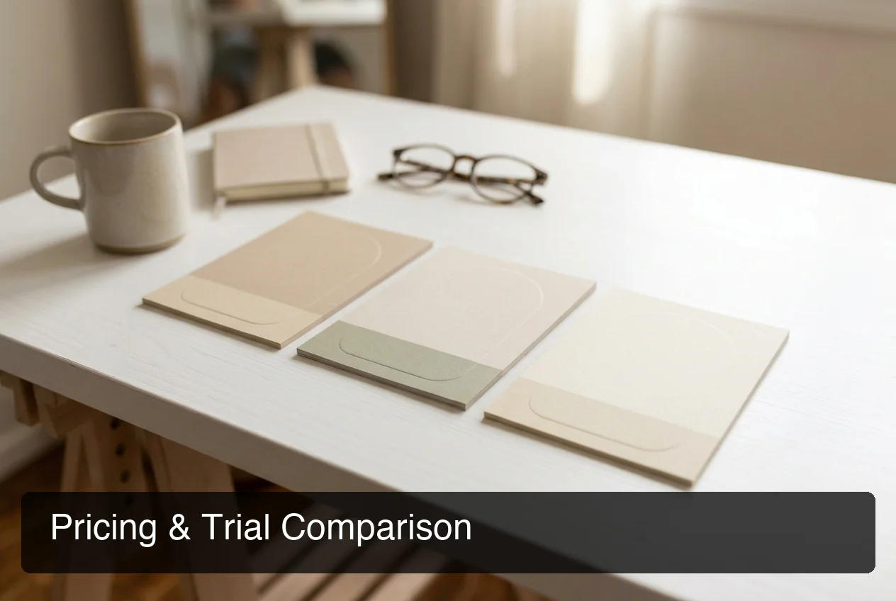 Pricing and trial comparison between YourMove AI at $9.99 per month and SLIDD AI plans starting at $6.99 per week